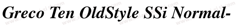 Greco Ten OldStyle SSi Normal字体转换
